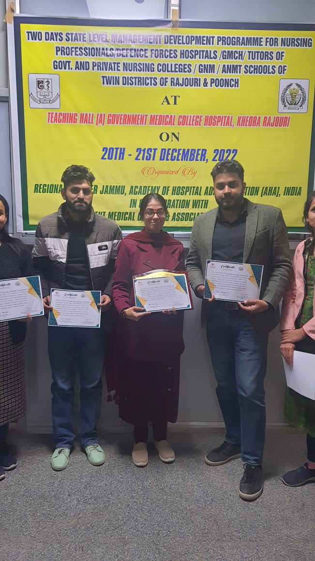 Hospital Administration AHA & Jammu MDP 3